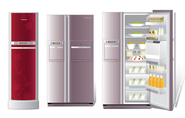 电冰箱矢量素材